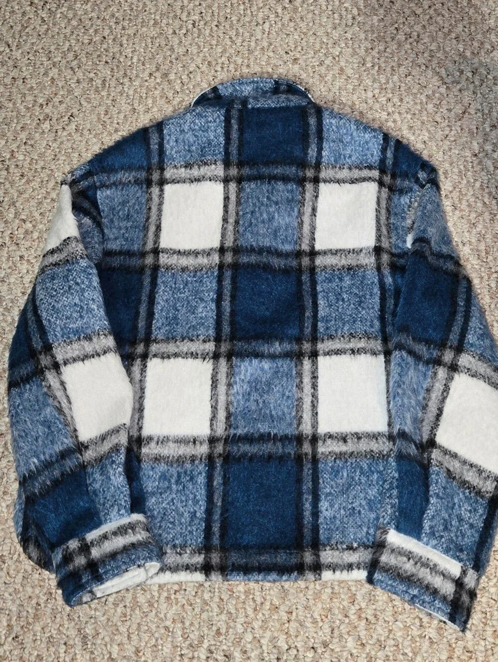 ZARA Jacket Womens Size XSmall Plaid Shacket Large Pockets Warm - Picture 4 of 5
